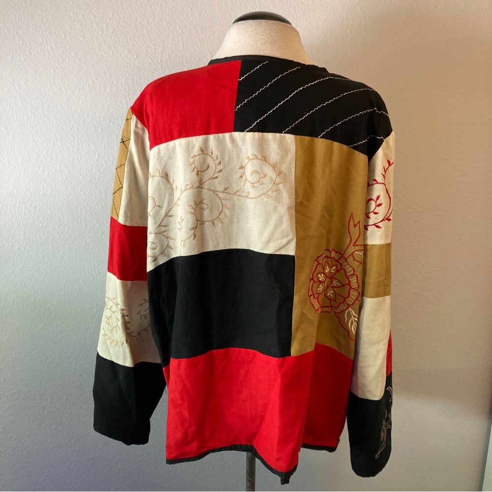 Allure Patchwork Embroidered Lined Jacket 1x - image 7